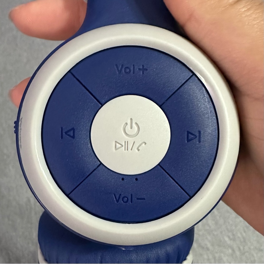SIMOLIO Blue/Gray Foldable Over-Ear Bluetooth Wireless/Wired Kid Headphones - Picture 5 of 8